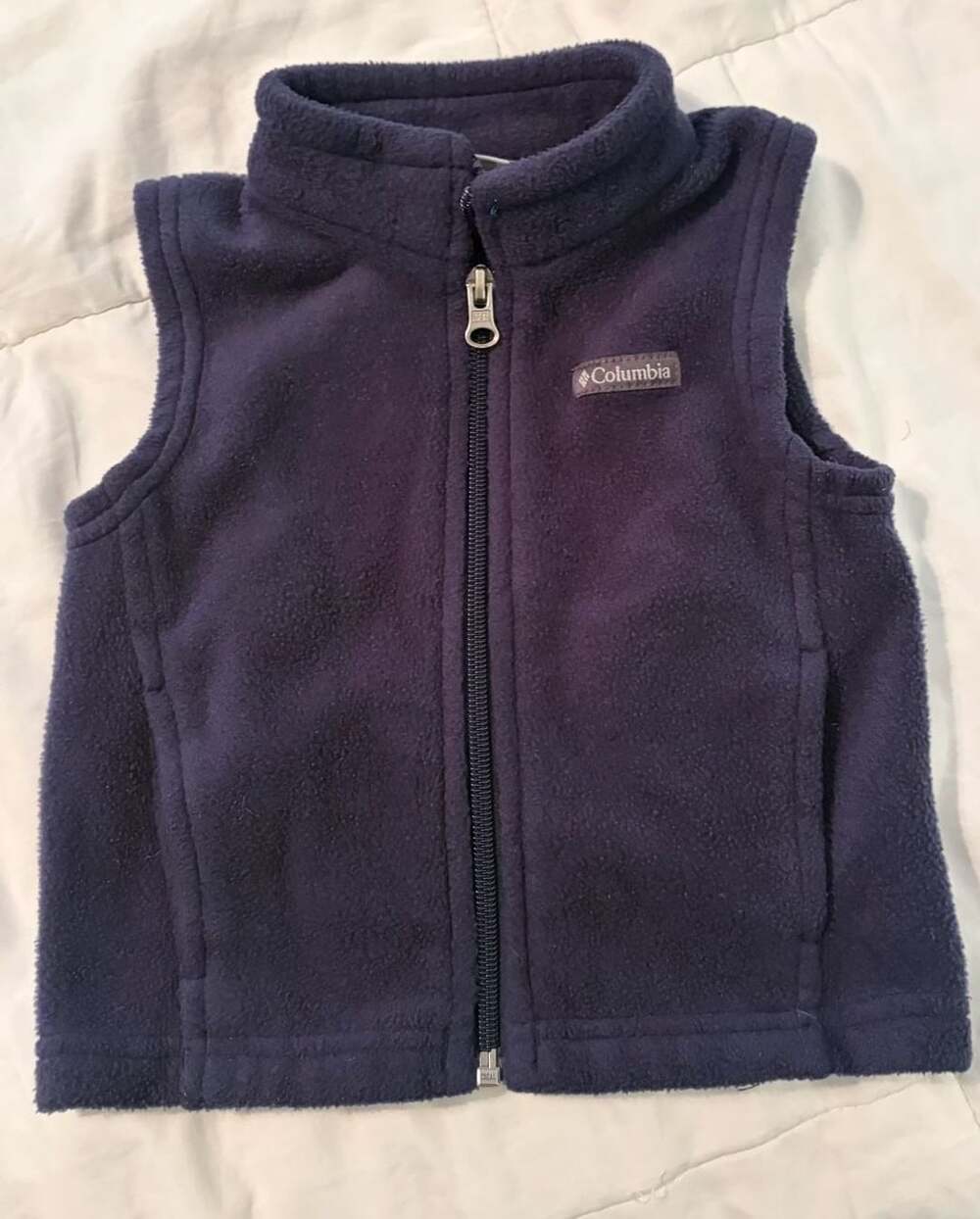 Columbia Fleece Vest Size 6-12 Months Blue Full Zip Winter Outerwear